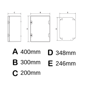 Caixa IP65 400x300x200mm